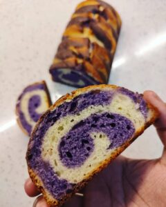 Sweet Taro Milk Bread made by Chef Swetha, Head of Bakery and Confectionery, Compass Group India