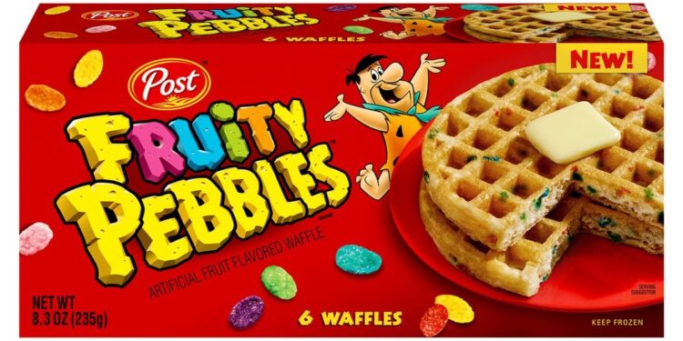 Post Holdings Introduces Pebbles Cereal Flavored Waffles in Frozen Aisle Debut