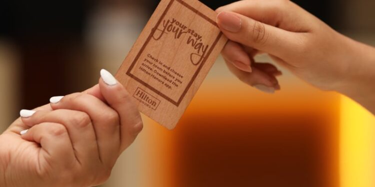 Wooden Key Cards Alternative Source For Plastic in This Hotel