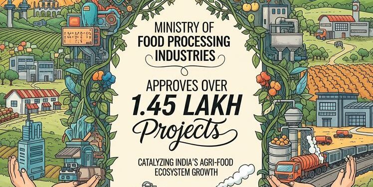 Ministry of Food Processing Industries Approves Over 1.45 Lakh Projects, Catalyzing India’s Agri-Food Ecosystem Growth