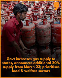 Centre Boosts Gas Allocation to 50% of Pre-Crisis Levels; Additional 20% Supply Effective March 23